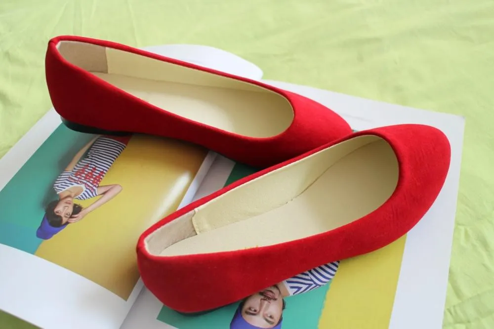 Женская обувь на плоской подошве ярких цветов; женские лоферы; сезон весна-осень; повседневная обувь на плоской подошве; zapatos mujer; большие размеры 35-43 - Цвет: Красный