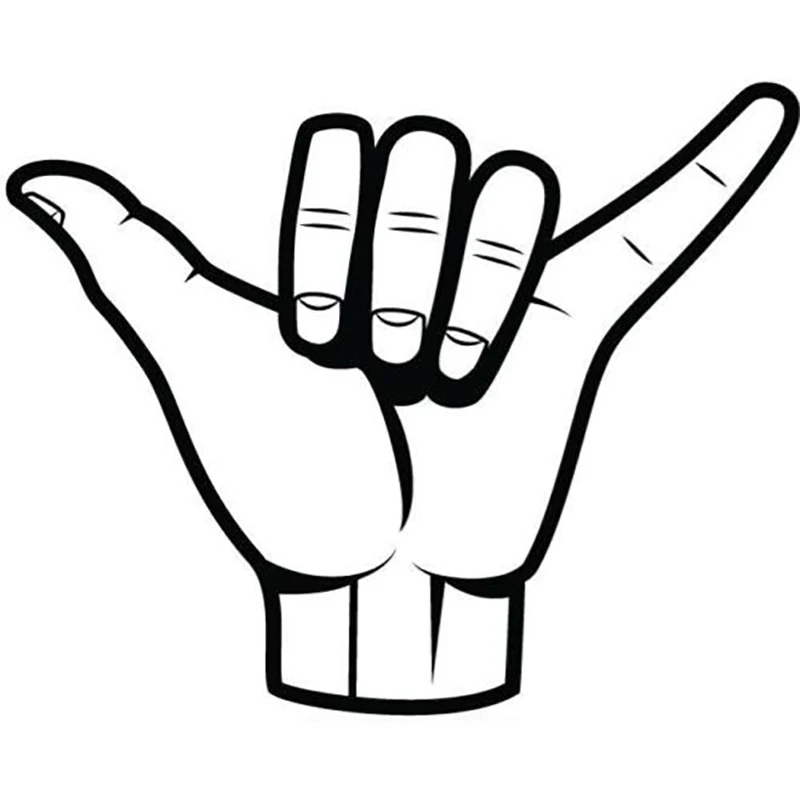 

15*12cm Hand Symbol Chinese Liuliu Dashun Very Slippery Boys Girls Car Sticker Motorcycle Helmet Door Decals