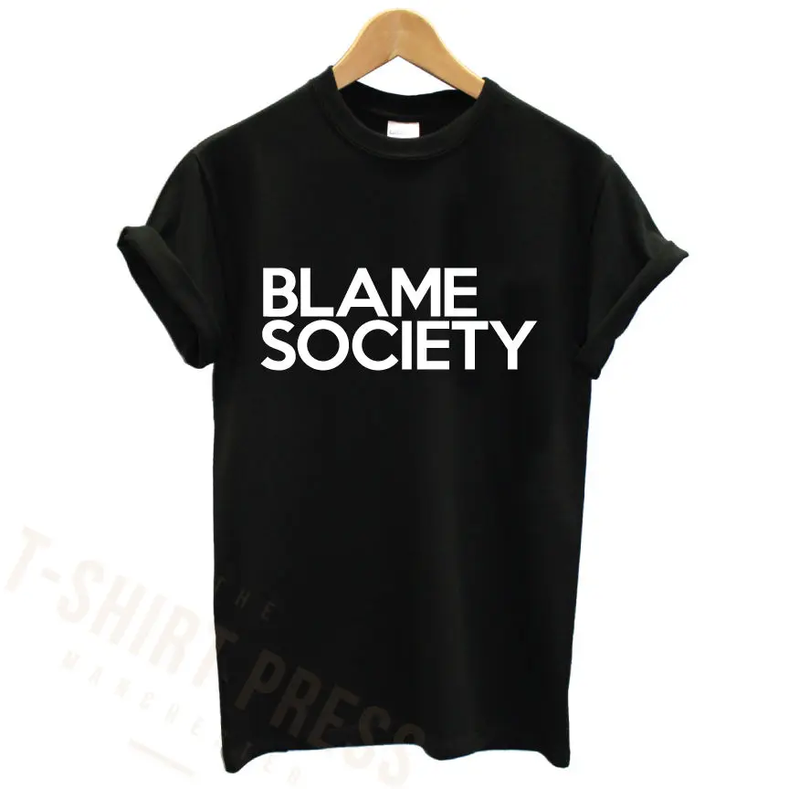 

BLAME SOCIETY PRINTED MENS T SHIRT JAY Z RAP FAMOUS CELEBRITY SWAG VIP PRINT TEE TShirt Tee Shirt Unisex More Size and Colo-A191