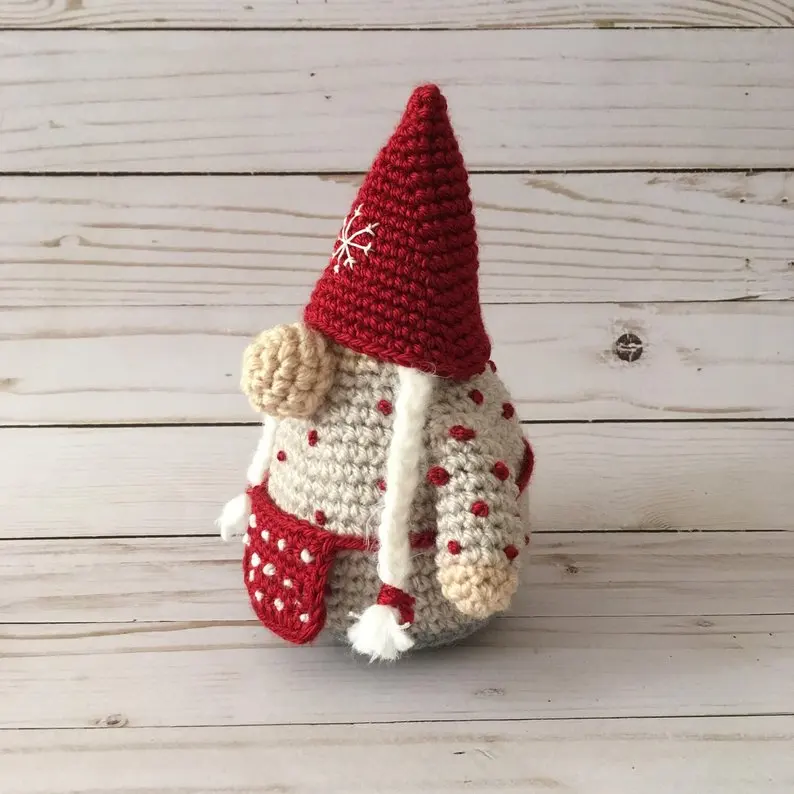 Крючком игрушки amigurumi погремушка ручной работы кукла гном Номер модели YJS0012