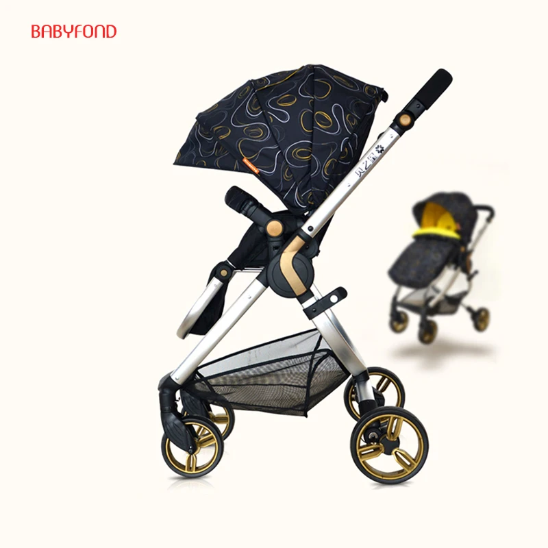 Коляска для детей 2 в 1 складная детская коляска с высокой посадкой|pram baby stroller|pram