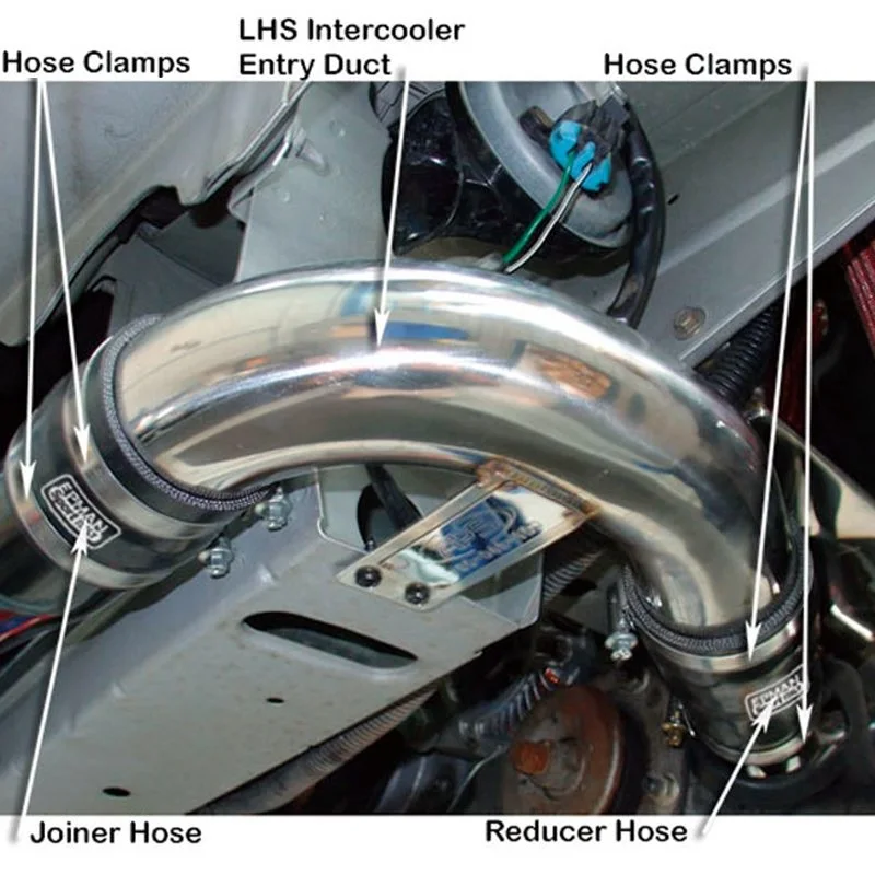 2,7" 70 мм алюминиевый турбо интеркулер комплект труб зажим муфта Универсальный L: 450 мм для SCION 1NZ-FE/2NZ-FE HU-LGTJ70-450