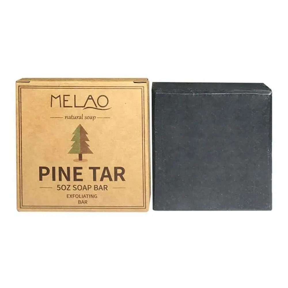 MELAO Acne Soap Bar,Pine Tar Soap Acne Removal Anti Dandruff