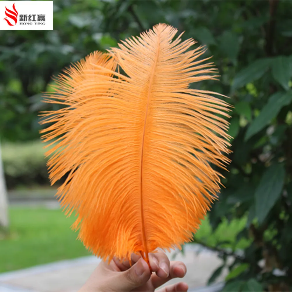 Buy Wholesale 50pcs orange ostrich feather 20 25 cm/8