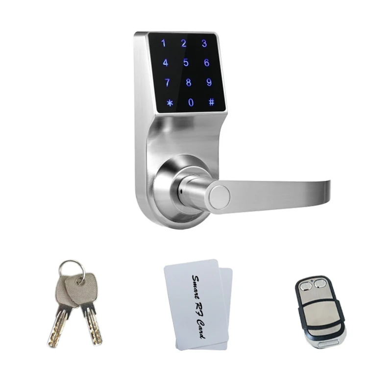  Smart Electronic Door Lock Digital Keypad Remote Control Password 2 Cards2 Keys Touch Screen Lock D - 32885832992
