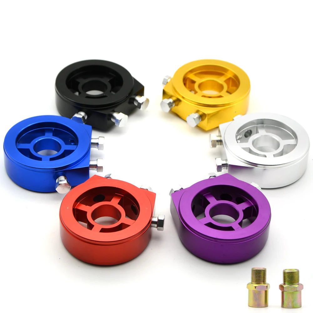 

M20X1.5 3/4-16 1/8 NPT Aluminum Racing Oil Pressure Gauge Oil Filter Sandwich Adapter