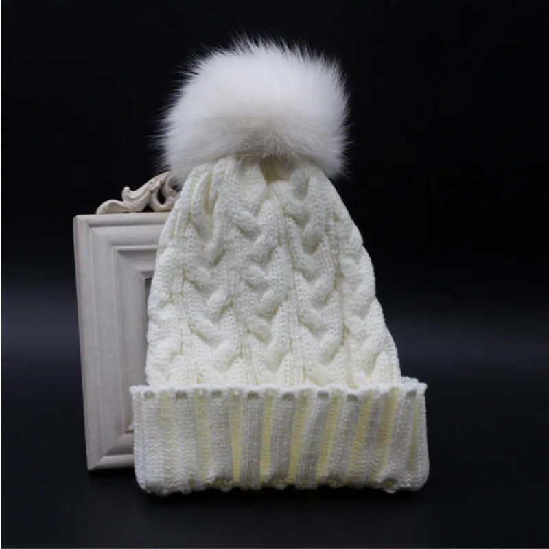 Вязаные женские шапки с помпоном из искусственного меха|winter hats for women|brand winter hatswinter
