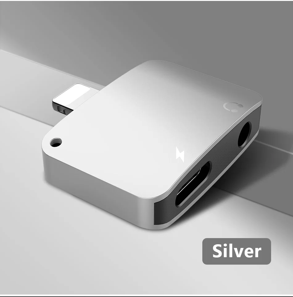 !ACCEZZ Mini 2 IN 1 Lighting Audio Charging Converter For iphone X 8 7 Plus XS MAX XR 3.5mm Headphone Jack Adapter AUX Splitter (12)