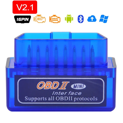 Супер Мини ELM327 Bluetooth V2.1 OBD 2 Автомобильный диагностический инструмент ELM 327 2,1 obd2 считыватель кодов для Android/Symbian для OBDII протоколов - Цвет: OBDII