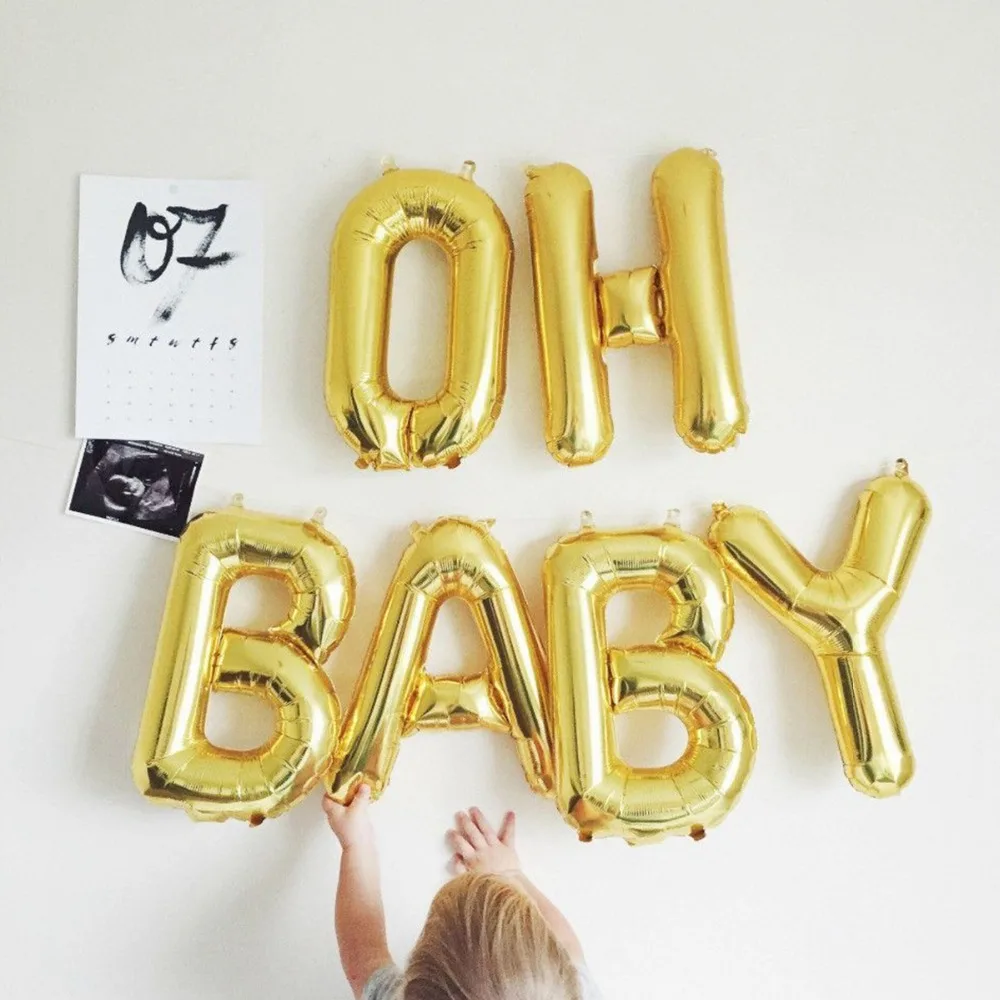 YORIWOO #Balloons Set 8 16 pulgadas globos de aluminio para niño o niña reve Baby Shower Oh Baby YORIWOO #Balloons Set 8 16 pulgadas globos de aluminio para niño o niña reve Baby Shower Oh Baby