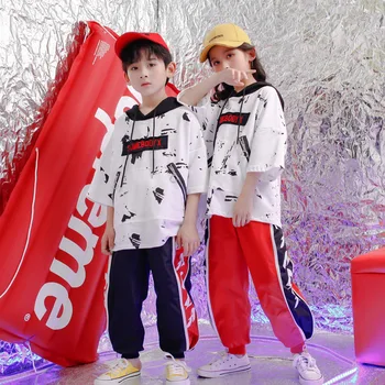 

Girls Boys Ballroom Hip Hop Hoodies Clothing for Cropped Sweatshirt Tops Jogger Pants Jazz Dance Costumes Dancing Clothes Wear