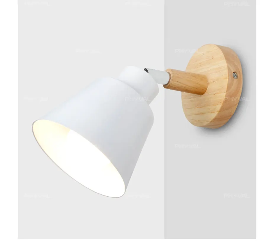 Luzes de Cabeceira Lâmpada de Parede Lâmpada de Parede de Madeira Parede de Luz Sconce para Cozinha do Restaurante Quarto de Madeira Moderna Nordic Macaroon Arandelas 7 lâmpada parede arandela luz para cozinha restaurante
