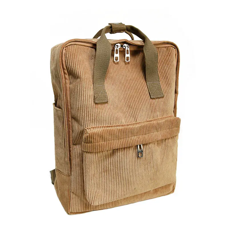 Fashion Women Brand Corduroy font b Backpack b font School Bags For Teenage Girls Casual Hot