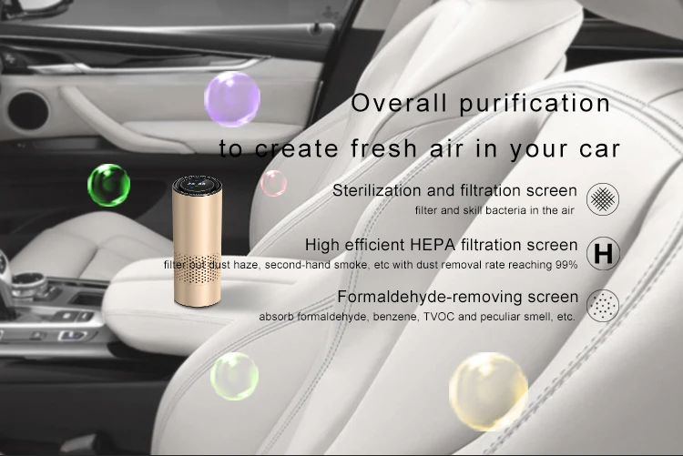 EANOP индукционный ЖК-очиститель воздуха с HEPA фильтром воздуха анион автомобильный освежитель воздуха инфракрасный датчик очиститель воздуха