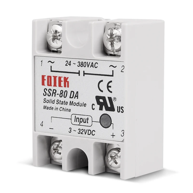 SINOTIMER SSR-60DA твердотельные реле SSR-80DA DC-AC 3-32 В постоянного тока до 24-380 В переменного тока SSR 60A 80A 100A реле без крышки