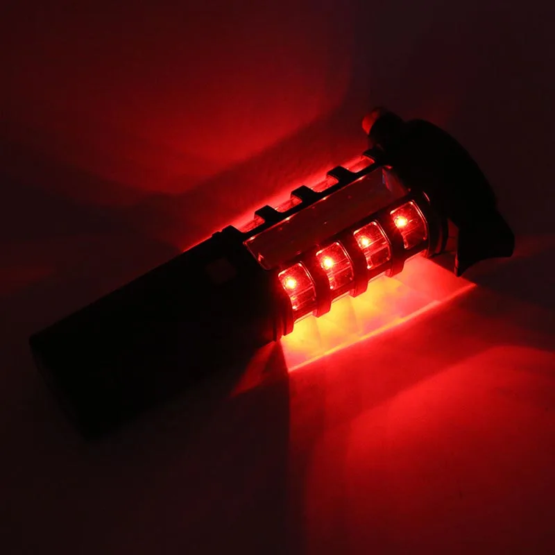 

Multipurpose Flashlight Safety Hammer Car Escape Emergency Tool Magnet Torch Light for Camping LB88