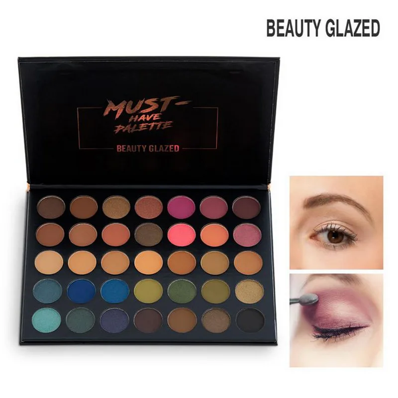 

Professional Eye Shadow Easy to Wear Palette Makeup Matte Shimmer Glitter 35 Color EyeShadow Pallete Silky Pigment Make up New