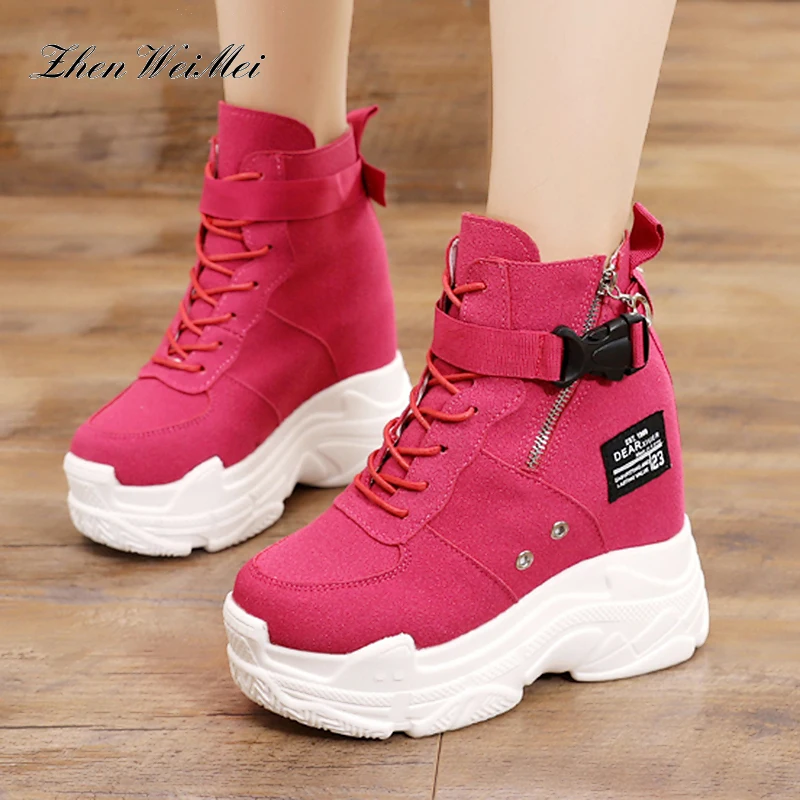 

Spring Autumn Boots Women Sneakers Casual Shoes Women Casual Shoes Wedge Sneakers Breathable Shoes Comfortable Martin Boots