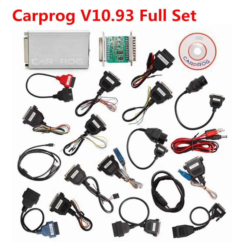 Новейший CARPROG V8.21 V10.93 полный набор 21 адаптер Авто ECU чип Тюнинг инструмент универсальный инструмент для ремонта ЭКЮ Carprog 8,21 онлайн версия - Цвет: V10.93 Full Pacakge