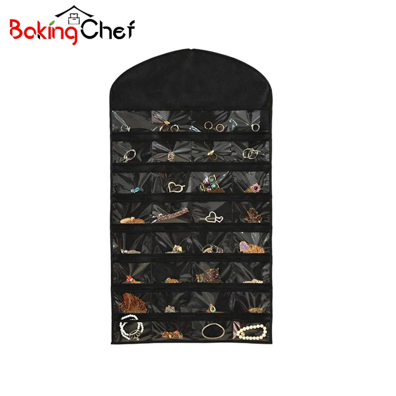 BAKINGCHEF اثنين الجانب شنقا المنظمون المرأة قلادة سوار فتاة الشعر هوب الإناث أقراط حلقة المنتج خزانة حالة