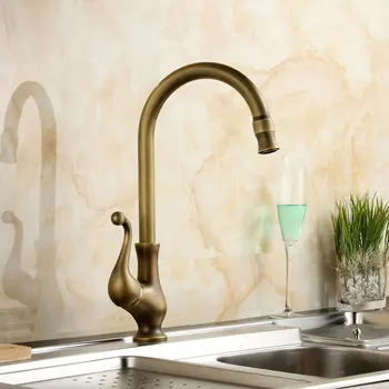 

Antique Bathroom Faucet Brass Gold Faucet 360 Swivel Kitchen Faucet Bathroom Basin Sink Mixer Tap