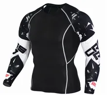 Exercise & Fitness Men Long Sleeve Compression Shirts CrossFit Athletes Runners muscle Shirt