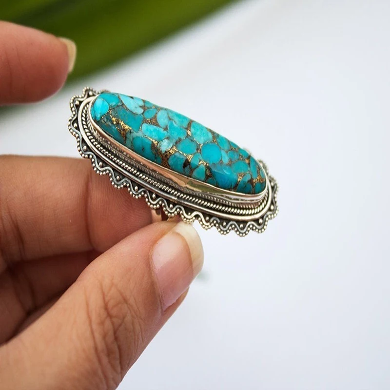 Креативный большой синий медный кристалл кольцо для женщины украшение для свадьбы помолвки подарки