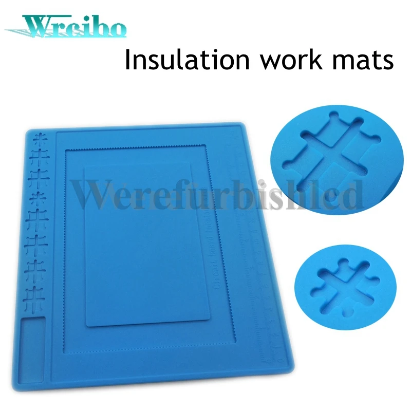 Wrcibo Phone repair Insulation work mats high temperature silicone pad with NAND Flash PCIE chip groove |