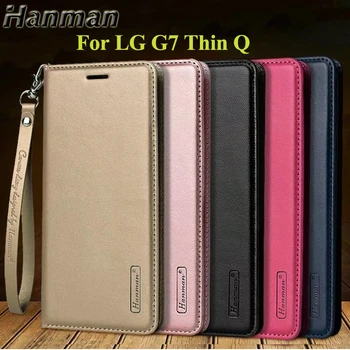 

10pcs Hanman for LG G7 ThinQ Business Hang Rope Series Genuine Wallet Card Slot Filp Leather Case Cover