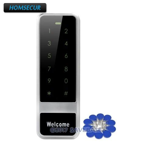 

HOMSECUR Waterproof Wiegand 26/34 Metal Access Control 13.56Mhz IC Reader+Tamper Alarm