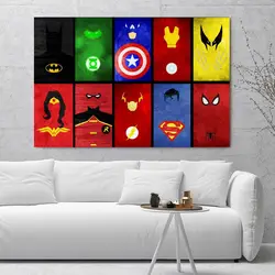 Украшение для дома Marvel Comics super heros логотип художественная шелковая ткань плакатный принт домашний Настенный декор живопись комната 90x60 см