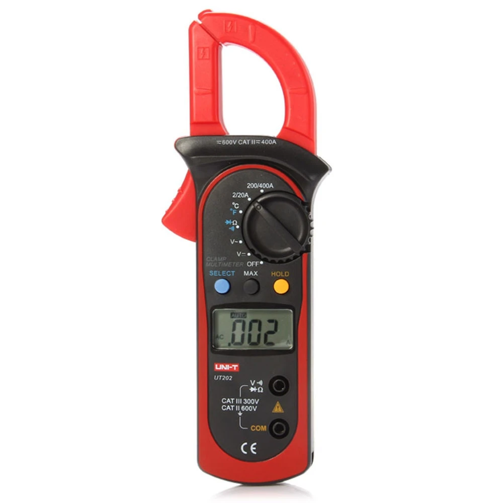 

UNI-T UT202 LCD Digital Clamp Multimeter Auto Range Handhold Test Device