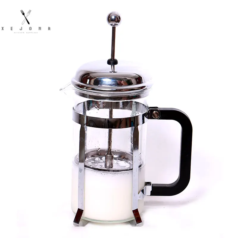 XEJONR جديد وصول الحليب Frother الفولاذ المقاوم للصدأ الزجاج إسبرسو الحليب Frother Coffeeware سميكة القهوة الفوار المطبخ أدوات كوب