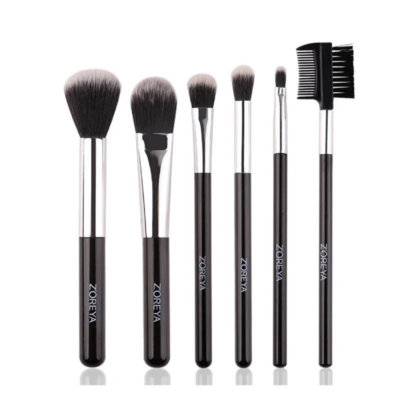 6 шт./компл. набор кистей для макияжа Powder Blush бровей косметический набор кистей для макияжа Pincel Maquiagem Профессиональный Completa - Handle Color: B2 without case