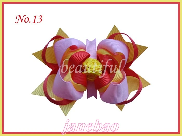 

free shipping 2018 Newest 150pcs 4.5" Inch nobby hair bows clip girl hair boutique hair bows