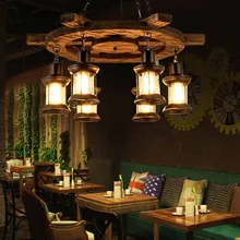 Креативная деревянная люстра в американском стиле с изображением лодки, романтическая Люстра для ресторана кофейного бара