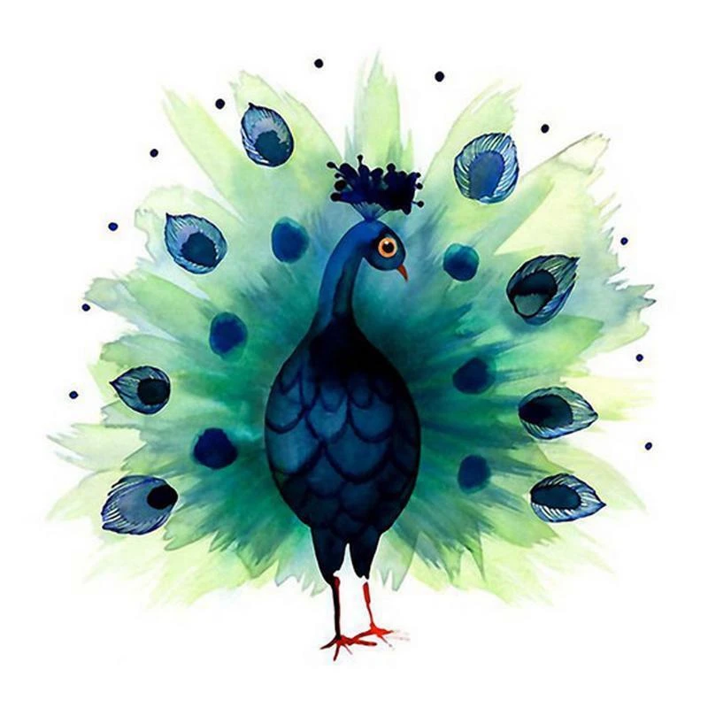 

HOT-5D Diamond Painting Embroidery Cross Stitch Diy Decor Kit Peacock Home Craft Art