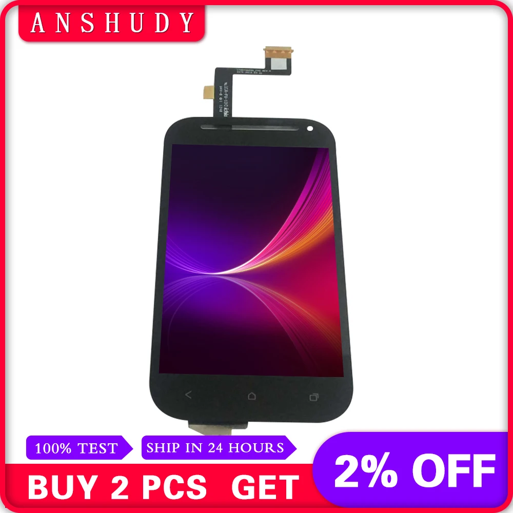 For HTC One SV C525e Full LCD Display Panel Screen Module + Black Touch