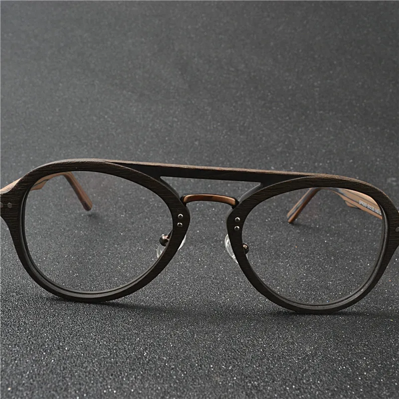 Оптические очки оправа мужские круглые деревянные прозрачные линзы, очки по рецепту рецепт мужские очки для чтения, очки FML