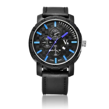 

Fashion V6 Brand Luxury Men Swimming Outdoor Military Sports Student Watches Calendar Relogio Masculino Clock With Leather Strap