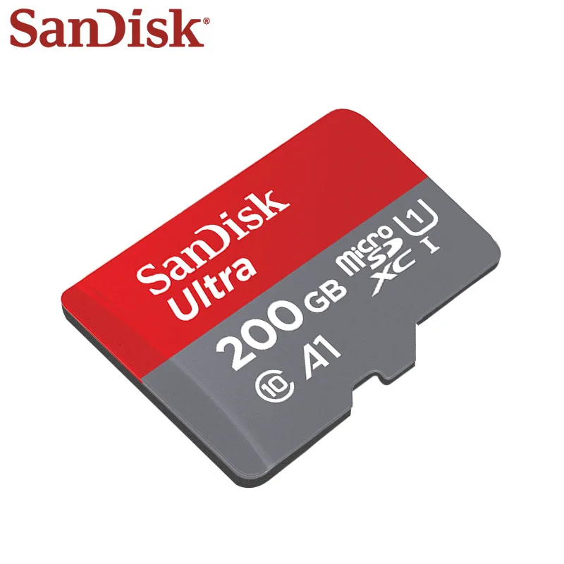 Оригинальная карта памяти SanDisk класс 10 TF карта 200 ГБ SDXC максимальная скорость чтения 90 м/с Micro SD карта A1 UHS-I памяти Microsd