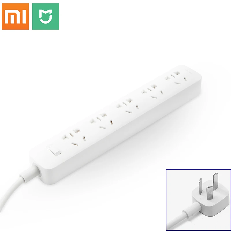 

Xiaomi Mijia 5 Power Sockets Power Strip Plug Electrical Power Adapter Independent Safety Door with Nonslip Mat For Smart home