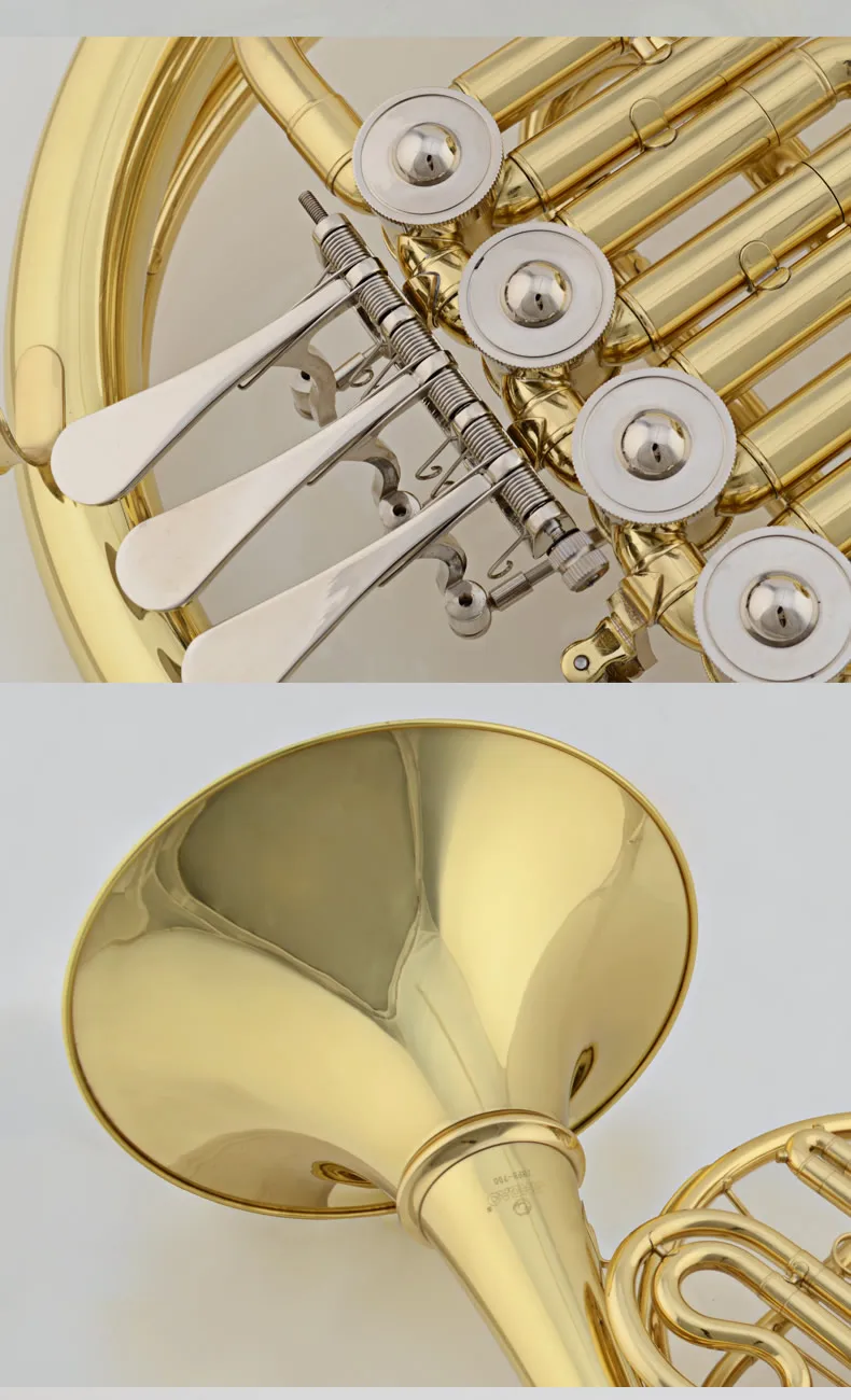 Профессиональный JAZZOR JBFH-700 французский Рог B плоский разделенный колокольчик латунный корпус 4 ключа французский Рог вход модель Золото лакированные инструменты