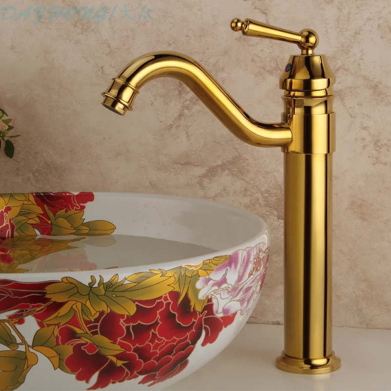 

ed bathrooms titanium face basin tap with cold and hot water to wash the dishes all copper European style of the ancient