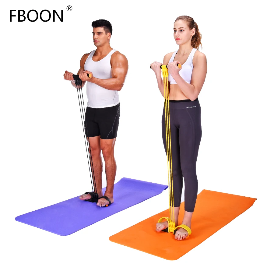FBOON Three Elastic Band Unisex Fitness Resistance Band Rope Latex Tube Pull Rope Exercise