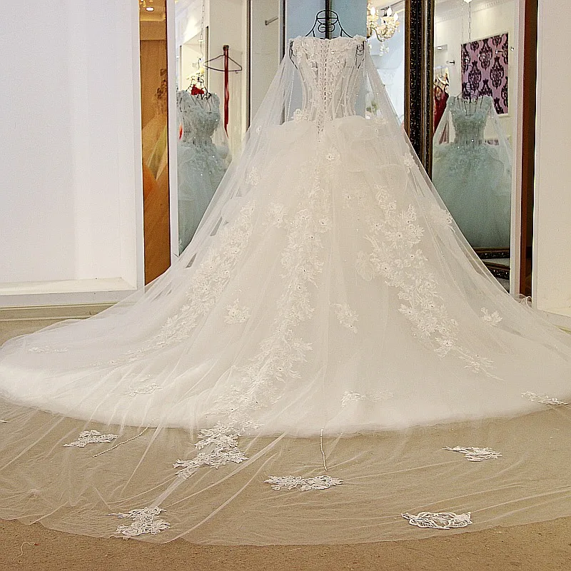 Роскошные кружево свадебное платье Милая Тюль бальное бисером кристалл Robe De Mariage 2019 Luxo реальные фотографии trowwjurk