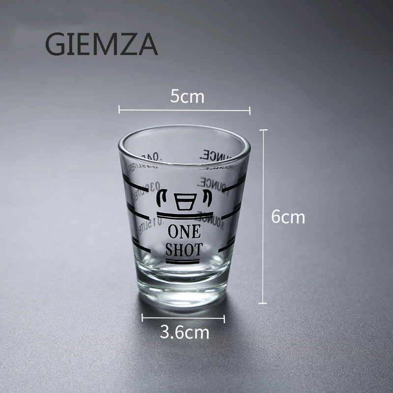 Giemza Black Line Ml Glass Measuring Cup Oz Liquid Measurement 1pc Small Multiple Scales 45ml 30ml One Cup - Цвет: Черный