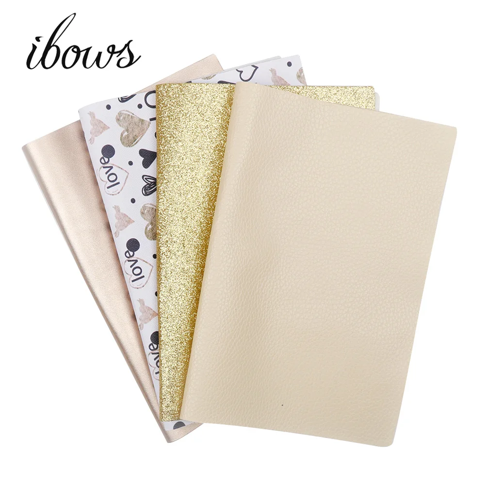 

22cm*30cm Synthetic Leather Mixed Color And Gold Glitter Fabric Festival Printed Love DIY Hairbows Accessories Handmade Material