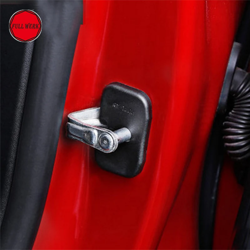 Door Lock Buckle Striker Trim Protection Cover Cap Sticker for Tesla Model X 2016 2018 S 2012