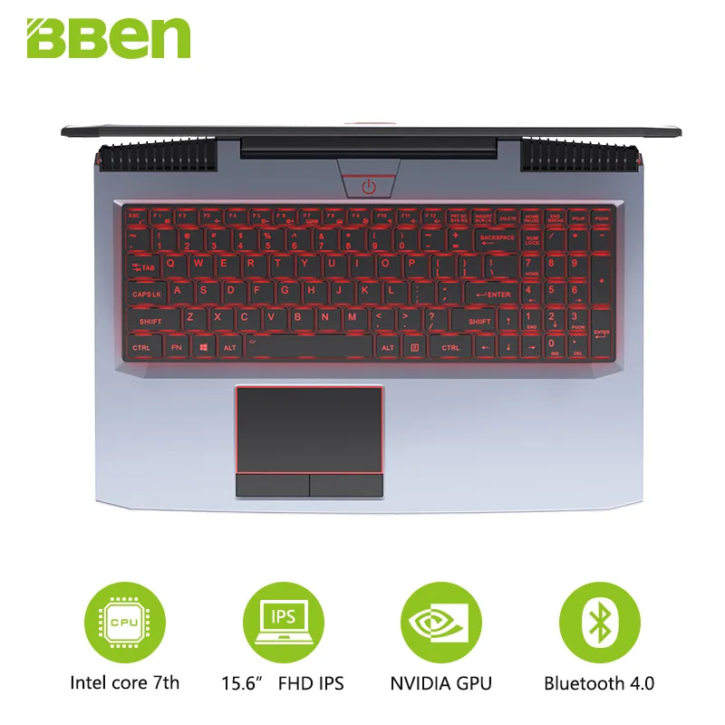 Игровые ноутбуки BBEN G16 15 6 дюйма IPS предварительно устанавливаемый планшет Win10 GTX1060
